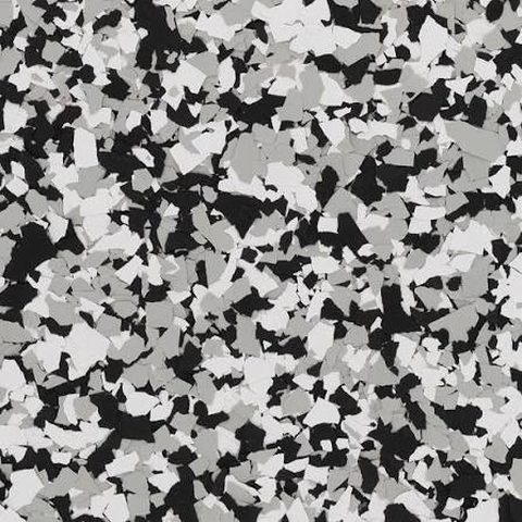 Domino epoxy flake blend — Black, white & gray
