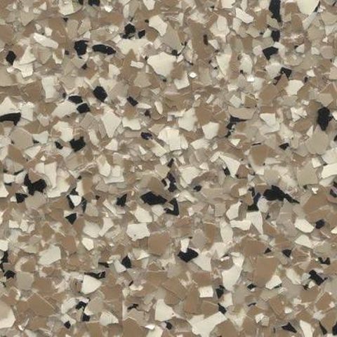 Sandstone epoxy flake blend — Tan & cream